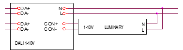 Схема подключения DALI 1-10V